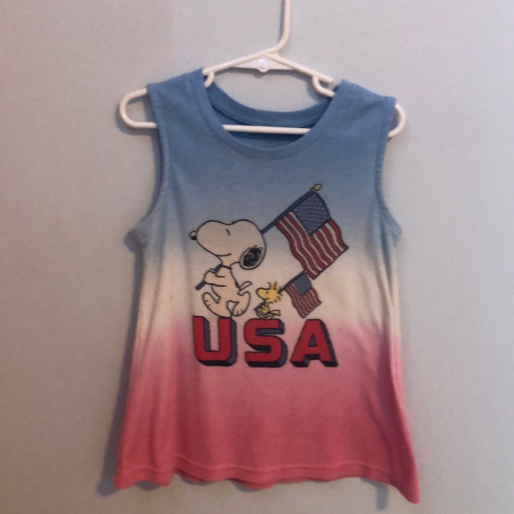 Girls 4th of July snoopy shirt
